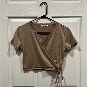 Tan Crop Top